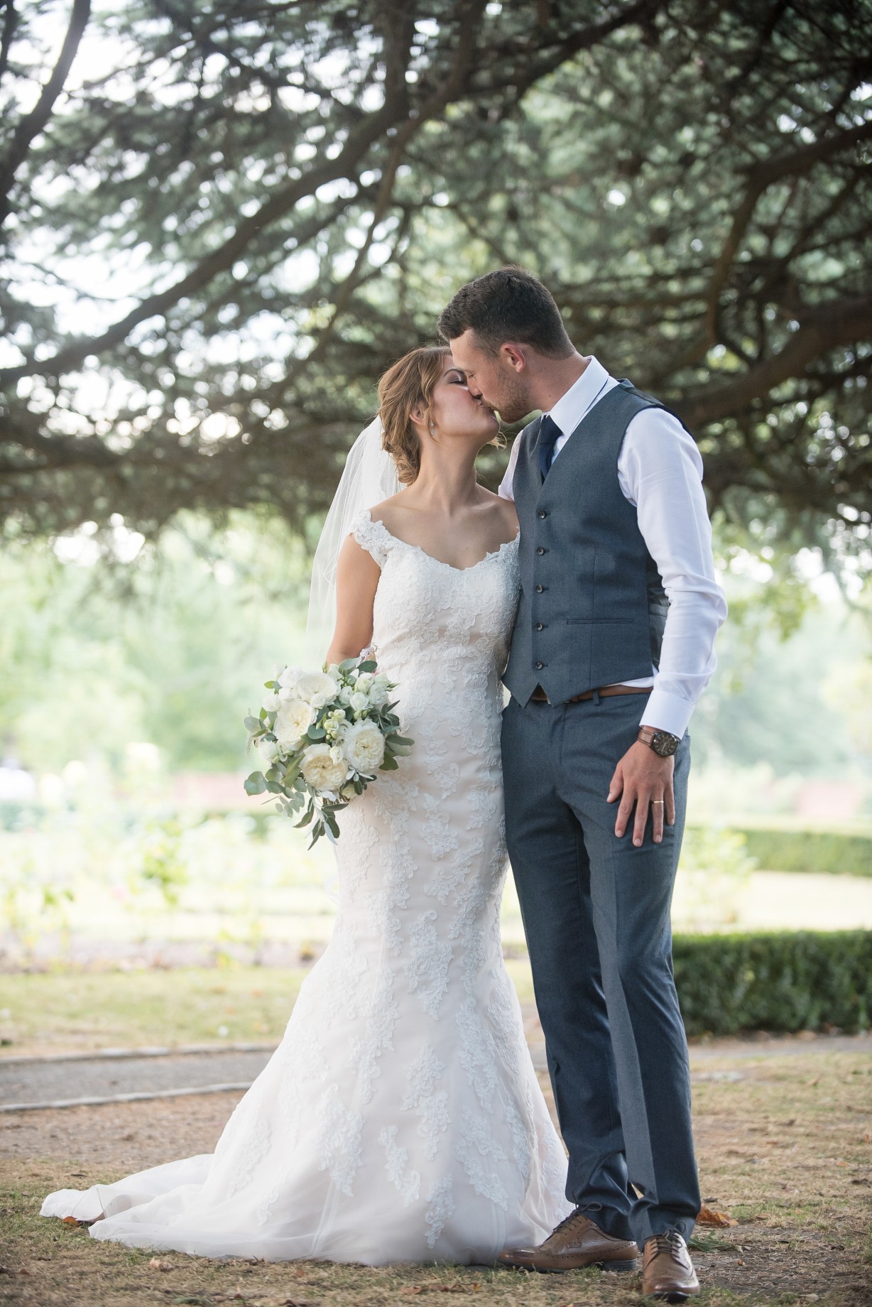 Wedding photography at Tudor Barn in Eltham - the bride and groom