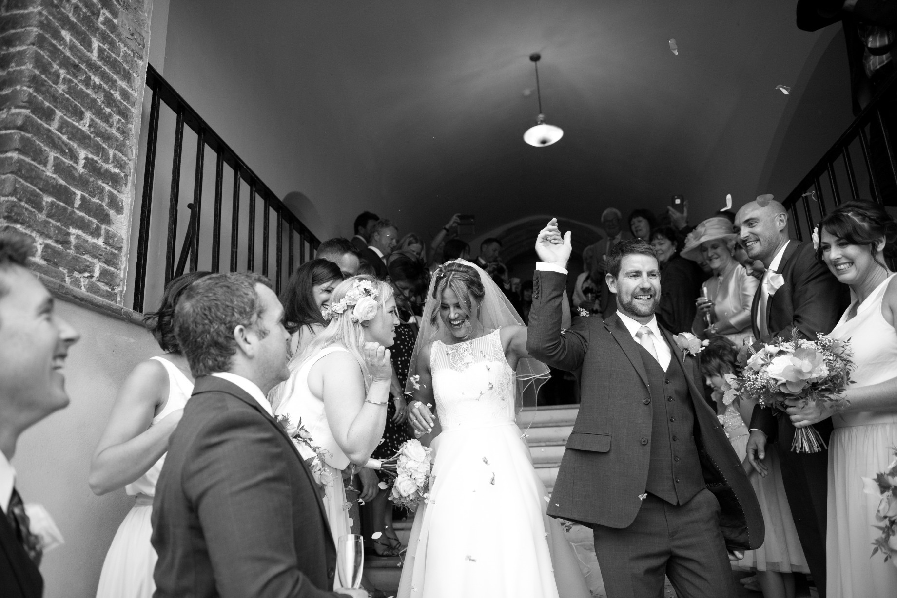 Wedding photography at Farnham Castle in Surrey - just married